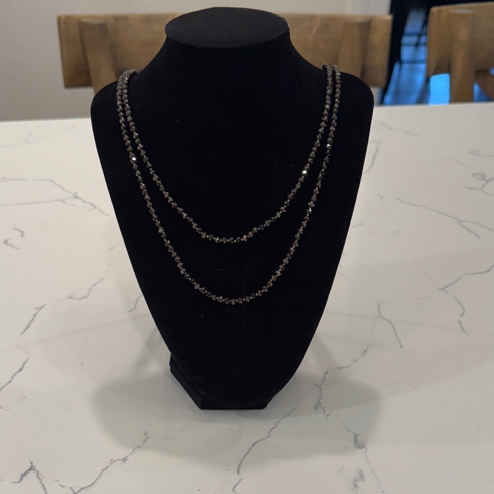 LOFT grey wrap necklace